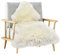 MYLUNE HOME Genuine Ivory Sheepskin Rug (90x55cm) Ultra Soft Fluffy Area Rugs Plush Chair Cover Sheepskin Cushion For Living Room, Sofa, Chair Carpet, Settee, Bed