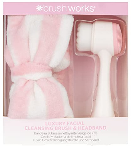 Brushworks Lyxig ansiktsrengöringsborste och pannband