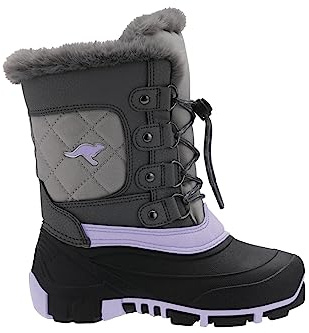KangaROOS Flickor K-pe Marty Ii RTX snöstövlar, Stål grå lavendel, 30 EU