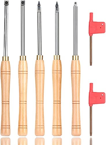 5 uds torno de madera herramientas de torneado de carburo para torno de madera juego de cinceles torno de madera accesorios de herramientas eléctricas accesorios de torno de madera herramienta de se