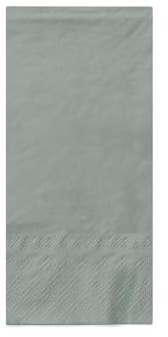 MANK Graue 3-lagige Tissue-Servietten 33 x 33 cm - Premium Einmal-Servietten, 100er-Pack, 1/8-Falz - Ideal für elegante Events & Gastronomie