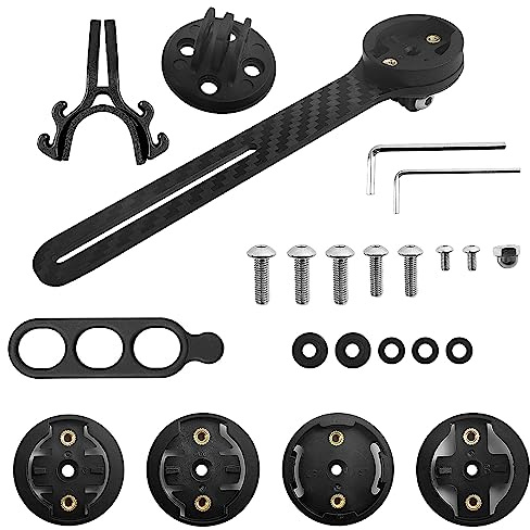 8 Stück Fahrradcomputer Halterung für Garmin Halterung Vorbau Set, Wahoo Bolt Elemnt Halterung, Integrierte Fahrrad Computer Halterung für Rennrad, mit Schrauben, Fahrrad Edge Halterung (Schwarz)