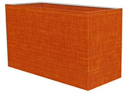 alfalux Transparenter Lampenschirm 24x10x14H Schirm E27 für Hängelampe Deckenlampe Tischlampe mit E27 Lampenschirme für Wohnzimmer Schlafzimmer Kinderzimmer Transparent JULIA OR (ORANGE)