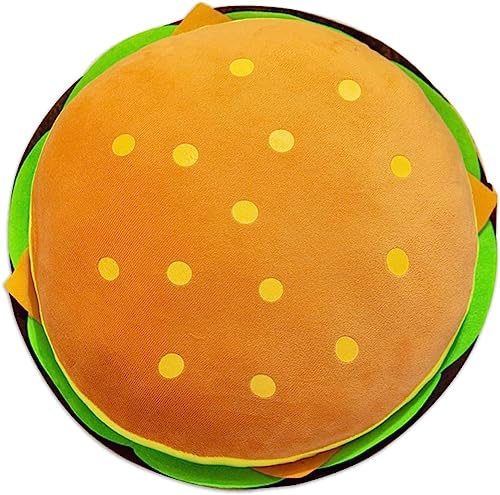 Divertente cuscino in peluche a forma di hamburger, 40 cm, peluche simpatico giocattolo, decorazione per la casa, regalo di compleanno