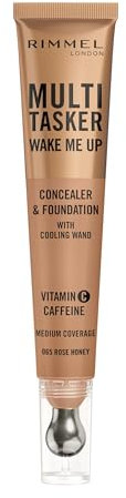 Rimmel Multi-Tasker Wake Me Up Concealer & Foundation – 65 – Rose Honey, 20 ml