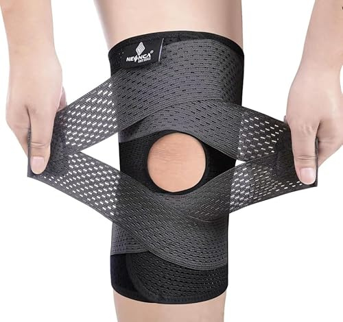 NEENCA Rodillera para Dolor Rodilla, Rodilleras de Compresión Con Tela de Malla Aire, Rodillera Ajustable Con Estabilizadores Laterales, Vendaje Ultra Suave para Lágrima de Menisco, Alivio Artritis