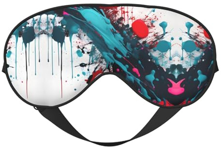 Schlafmaske mit abstraktem Farbspritzer-Druck, Nacht-Augenbinde, weicher Augenschutz für Damen und Herren, für Reisen, Nickerchen, Meditation