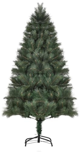 HOMCOM Künstlicher Weihnachtsbaum 180 cm Tannenbaum mit 375 Spitzen | Künstlich Tannenbaum, Christbaum Weihnachtsdeko, Inkl. Metallständer, für Drinnen