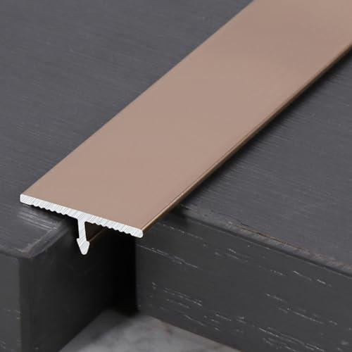 3 Pièces Jonction Plan de Travail, Baguette Sol Stratifié, Bande de Transition le Sol, Barre en T Aluminium, Barre de Seuil Aluminium pour Profile de Finition Carrelage, Joints de Sol(Rose Gold,Width