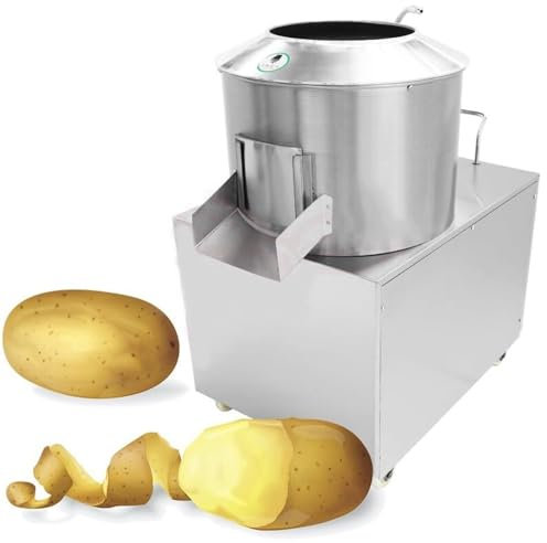 Pelapatate elettrico da cucina professionale automatico for carichi pesanti, pelapatate elettrico da 750/1500 W, strumento for sbucciare automatico in acciaio inossidabile for sbucciare lo zenzero e t