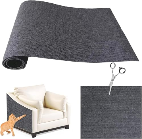 200cmx40cm Trimmbare Selbstklebend Kratzmatte Katze, Katzen kratzmatte, Kratzbrett Katzen, Kratzschutz Sofa Katze, Wand kratzschutz, Katzenkratzmatte für Katze Bäume, Katze Wand Möbel, Kratzbäume