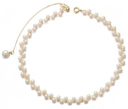 Aleasha Weiße Perlenkette Damen Mehrreihig Faux Pearl Choker 4mm Perlen Halskette Gold Hochzeit Schmuck 30+10cm