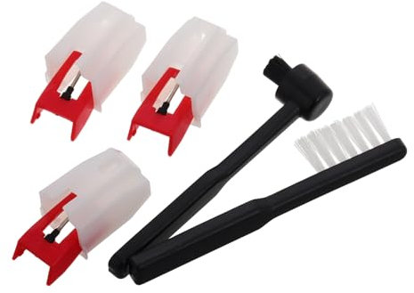 Beaupretty 1set Pulizia Per Dischi Vinile e Puntina Di Ricambio Con Spazzolino Antipolvere Kit Completo Per Manutenzione Di Giradischi e Dischi Fonografici Per Casa