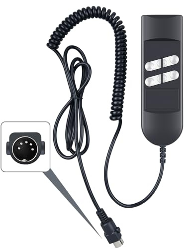 CLVIZCXOM [Cavo da 1,5 metri] Telecomando di ricambio compatibile con ascensore elettrico Chair, sedia da ufficio, telecomando reclinabile, interruttore manuale con 4 pulsanti e 5 pin, controllo