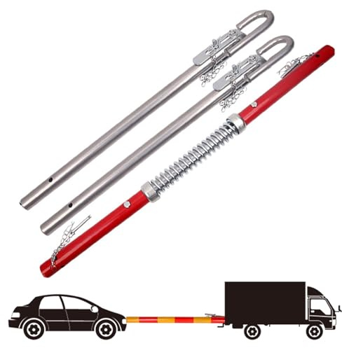 AMUFJJ abschleppstange Industrielle Abschleppstange Für Anhängerkupplung, Anti-Kollisions- Abschleppstangen Mit Zugstange Und Stahlfeder-Dämpfer Für Pickup-Trucks/SUVs/LKWs(3 tons Capacity)