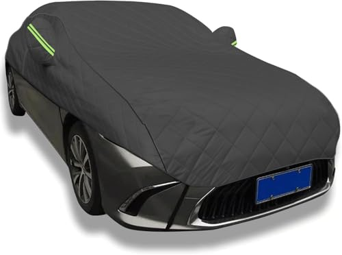 Mezza Telo copriauto antigrandine per Porsche 911 GT3 997 2006-2011 | 4427 x 1808 x 1272 mm | Mezza Copertura per Auto Traspirante Addensata, Adatto a Tutte Le Stagioni Vento Antipolvere(Black)