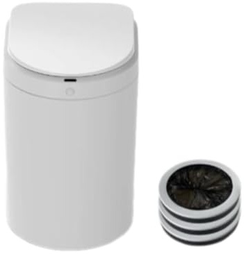 KHZKHC Papelera Inteligente con Tapa, Sensor De Movimiento Papelera Sin Tacto, Cambio De Bolsa Automático Y De Autosellado De 23L, Apertura Recargable del Sensor, para La Sala De Estar, La Cocina del