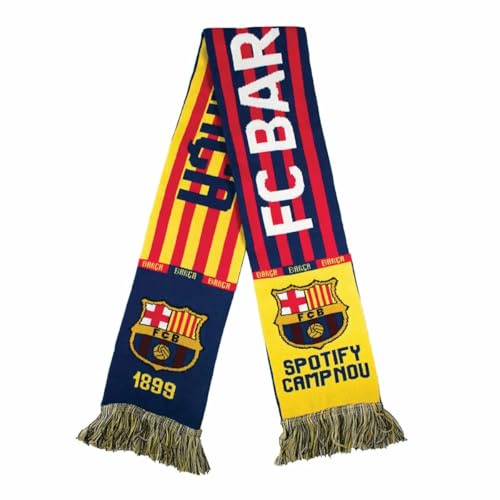 Hy-Pro officiellt licensierad FC Barcelona-halsduk - HD Jacquard fotbollssupportrars halsduk med ikoniskt klubbmärke - flerfärgad