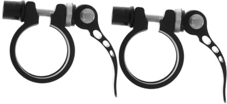 BIUDECO 2 pièces Collier de Serrage pour Tige de Selle Alliage Aluminium Serrage Rapide et Ajustable Compatible Route et Noir Installation Facile sans Outils