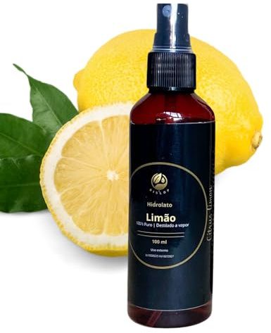 Hydrolat de Citron 100% Pur et Naturel - BIO - Eau Florale Tonifiante - Fabriqué au Portugal - Marque Bislop - 100ml
