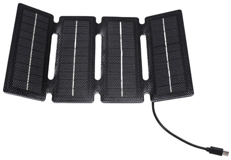 Haofy 20 W Faltbares Solarpanel, Monokristalline Siliziumzellen, 5 Unzen Ultradünnes Design, 4-fache Sonnenoptimierung, Notstrom-Ladegerät – für, Wanderer und Rucksacktouristen