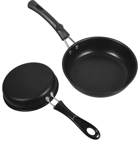 LOLIPPYY Set 2 Padelle Antiaderenti per Frittata 12cm e 16cm in Alluminio Padelle per Cucine a Induzione a Gas per Uova e Bistecche Utensili da Cucina per Uso Domestico e Ristorazione