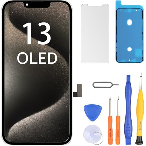 LL TRADER Écran OLED pour iPhone 13 6,1 Écran de Rechange FHD Écran Tactile 3D Touch Digitizer Cadre de Montage et Kits de réparation 2026