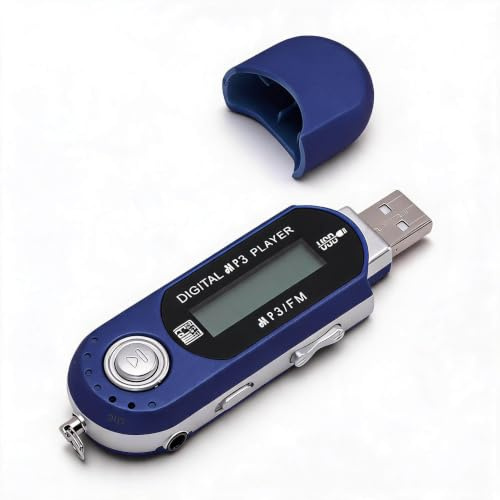 Sxhlseller Lecteur MP3 USB, Lecteur de Musique Numérique avec écran LCD, Compatible avec Les Formats MP3 et WMA, de Musique USB avec Carte TF jusqu'à 32 Go, Arrêt Automatique, (Blue)