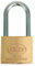 Amig - Candado de seguridad - Incluye 2 llaves - Arco largo - Latón y arco de Acero tratado - Para taquillas de gimnasio, puertas, armarios, maletas, mochilas - Doble cierre - Ancho: 25 mm