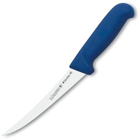 3 Claveles 8178 - Cuchillo deshuesar Curvo Proflex Acero Inoxidable Azul 15 cm