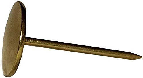 Bulk Hardware BH02218 Chiodi per Tappeti e Moquette, Finitura Anodizzata Ottone, 16 mm, Bianco, Set di 10