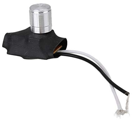 BQLZR 2 Wire Silber Runde drehbare Knopf Schreibtisch Lampe Dimmer Schalter Ideal Licht Teile ersetzen Pack von 2