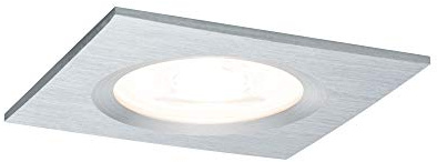 Paulmann 93614 Einbauleuchte LED Nova Einbaustrahler eckig Deckenspot 3x7W Einbaulampe GU10 Alu dimmbar IP44 spritzwassergeschützt