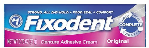 Fixodent Denture Adhesive Cream Original 0.75 OZ - Buy Pack & Save (Pack of 2)