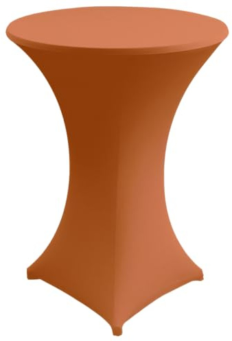 Gastro Uzal Hussen für Stehtische und Bistrotische Stretch Stehtischhussen Größen (Orange, Ø 65-72 cm)