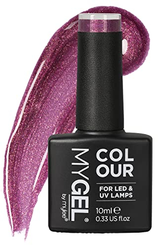 Mylee Gel Nail Polish 10ml [Shooting stars] UV/LED Soak-Off Nail Art Manicure Pedicure for Professional, Salon & Home Use [Fine Glitters Range] - Long Lasting & Easy to Apply