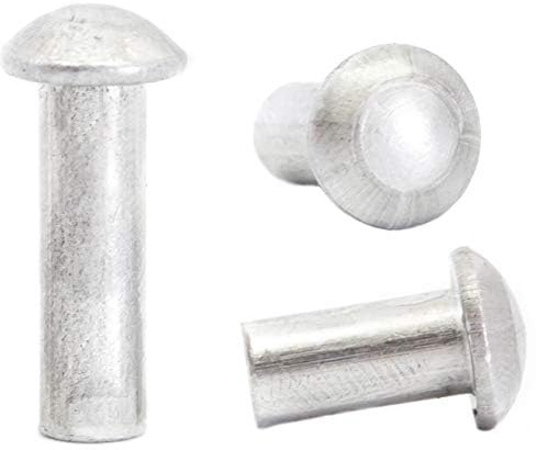 M4 (4mm x 40mm) Aluminium Solid Round Head Rivets DIN 660 (Pack of 20) - D05B 4x40_20