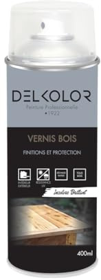 DELKOLOR - Delkolor Vernis Spécial Bois Incolore en Aérosol - 400ml - Couleur INCOLORE BRILLANT