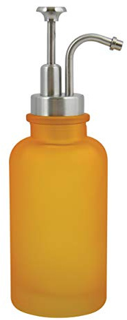 Spirella Seifenspender Yoko | mit Edelstahlpumpe | Desinfektionsspender | Glas | 300ml | Langliebig und Robust | Gelb