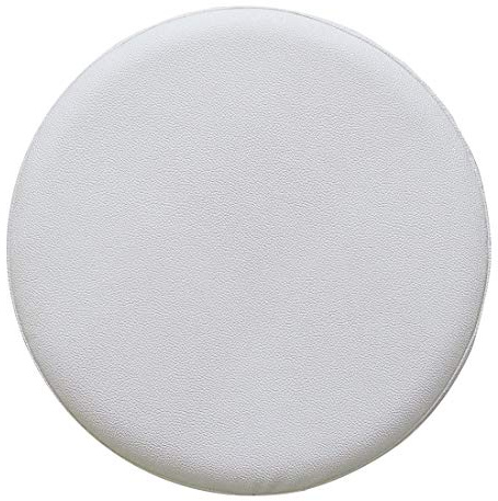 TFlower Hocker Bezug Schutzbezug für Rundhocker aus Kunstleder rund Bar Bezug Sitz Kissen Hockerbezug Durchmesser 35cm Weiß