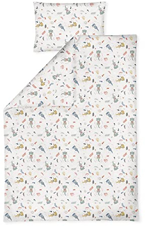 Julius Zöllner Jersey – barnsängkläder 100 x 135 + 40 x 60 cm | 2-delat set av påslakan och örngott | 100% jersey-bomull | med dragkedja | Standard 100 av OEKO-TEX | Little Otti