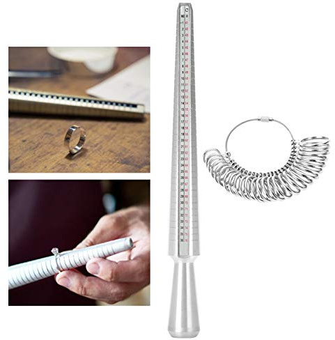 Ring Finger Sizer Messgerät, Band Blei, Ring Sizer Messen Ring Dorn Stick Finger Messgerät Sizer Schmuck Messwerkzeug Set DübelNägel, Schrauben & Befestigungen