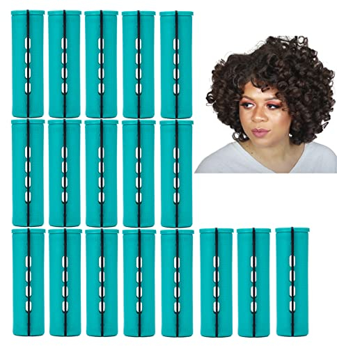 Perm Rods Jumbo, 18 pcs Extra Large Size Hair Rollers for Natural Hair Long Short Hair Styling Tool Hair Curlers Green color