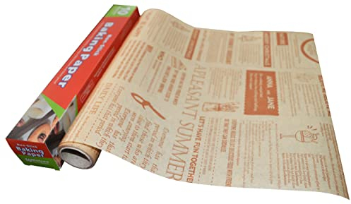 Deli Fogli di Carta Cerata per Alimenti, Riutilizzabile Ecologica 30 cm X 10 M, Da Imballaggio Alimentare Usa e Getta per Patatine Fritte, Hamburger, Torte