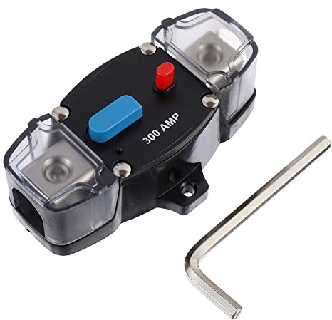 EPLZON 300A 12-48 Volt DC Selbstauslöser mit manuellem Reset-Knopf für Auto, Wohnmobil, Boot (300Amp)