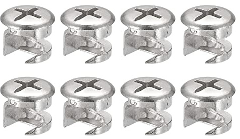 sourcing map Cam Lock Nut for Furniture, 8pcs 13x11mm Joint Connector Locking Nuts Furniture Connecting Cam Fittings