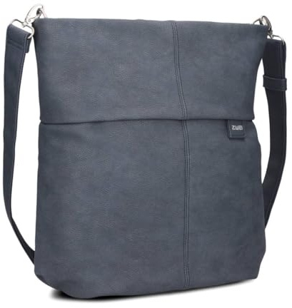Zwei Damen Handtasche Mademoiselle.M M140 Umhängetasche 12 Liter klassische Crossbody Bag aus weichem Kunstleder, DIN-A4 passend, große Tasche für die Arbeit, Büro oder Uni