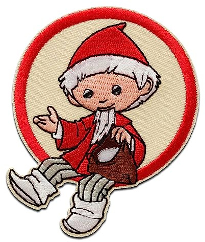 Mono-Quick Sandmännchen - Aufnäher, Bügelbild, Aufbügler, Applikationen, Patches, Flicken, zum aufbügeln, Größe: 8,9 x 7,2 cm