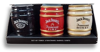 M. CORNELL IMPORTERS Jack Daniel's Schnapsgläser aus Steingut, 3 Stück, Jack Daniel's Geschenkset