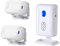 Motion Sensor Alarm Doorbell Chime, Door Bell Chime for Business When Entering, Store Welcome Buzzer, Chimes When Door Opens, Mailbox Alert, Caregiver Reminder for Elderly (2 Sensor & 1 Doorbell)
